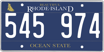 RI license plate 545974