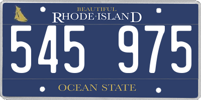 RI license plate 545975