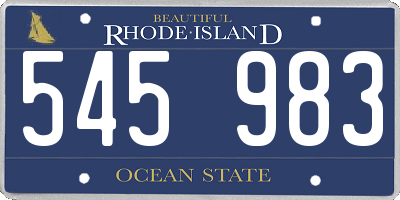 RI license plate 545983