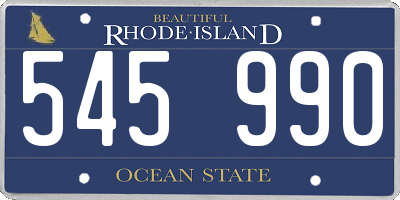 RI license plate 545990