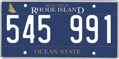RI license plate 545991