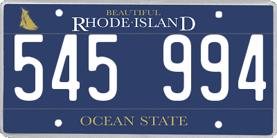 RI license plate 545994