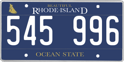 RI license plate 545996
