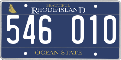 RI license plate 546010