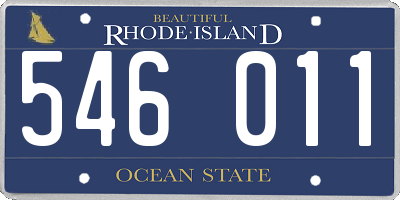 RI license plate 546011