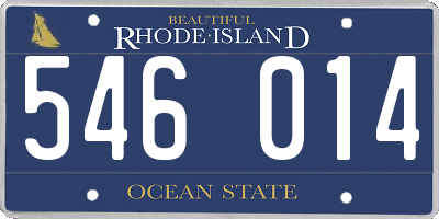 RI license plate 546014