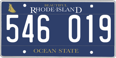 RI license plate 546019