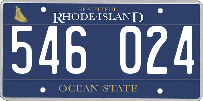 RI license plate 546024