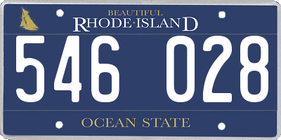 RI license plate 546028