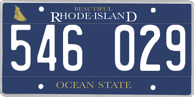 RI license plate 546029