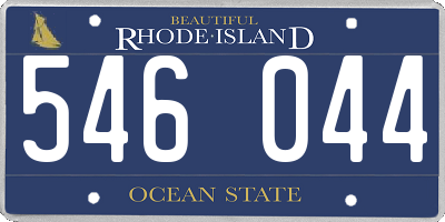 RI license plate 546044