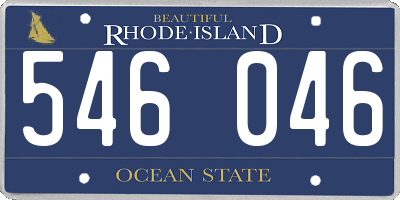 RI license plate 546046