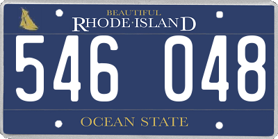 RI license plate 546048