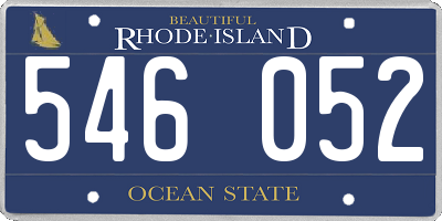 RI license plate 546052