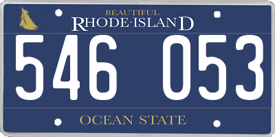 RI license plate 546053