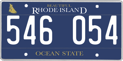 RI license plate 546054