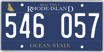 RI license plate 546057