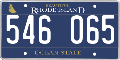 RI license plate 546065