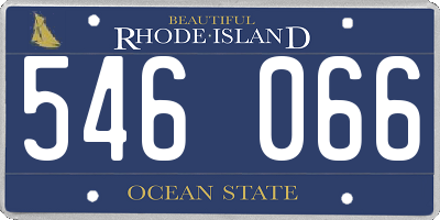 RI license plate 546066