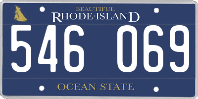 RI license plate 546069