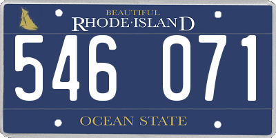 RI license plate 546071