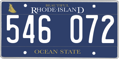RI license plate 546072