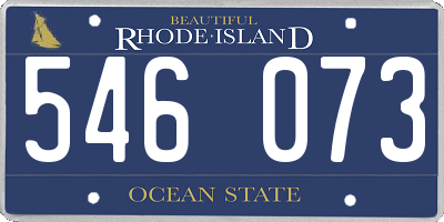 RI license plate 546073