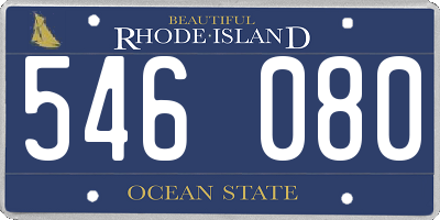 RI license plate 546080