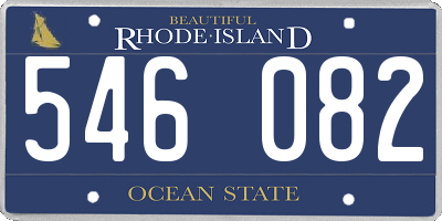 RI license plate 546082