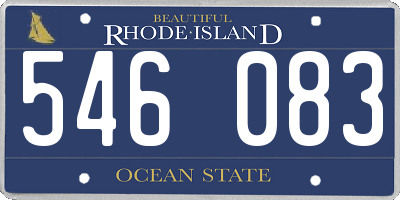 RI license plate 546083