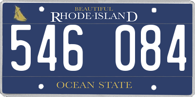 RI license plate 546084