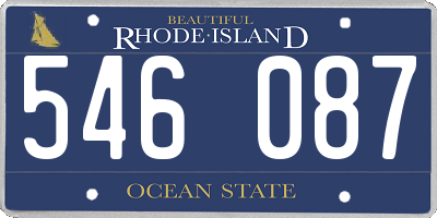 RI license plate 546087