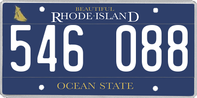 RI license plate 546088