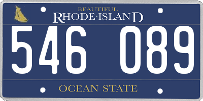 RI license plate 546089