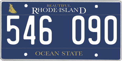 RI license plate 546090