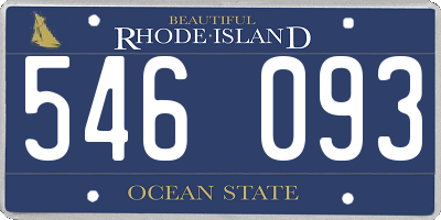 RI license plate 546093