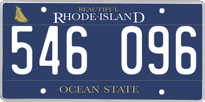 RI license plate 546096