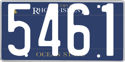 RI license plate 5461