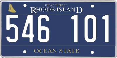 RI license plate 546101