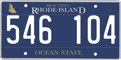 RI license plate 546104