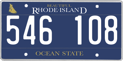 RI license plate 546108