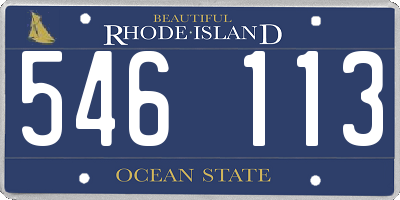 RI license plate 546113