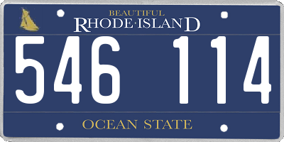 RI license plate 546114