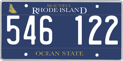 RI license plate 546122