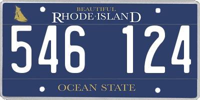 RI license plate 546124