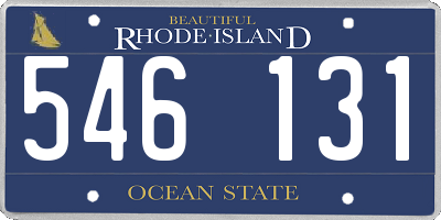 RI license plate 546131