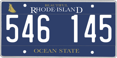 RI license plate 546145