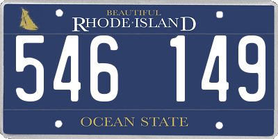 RI license plate 546149