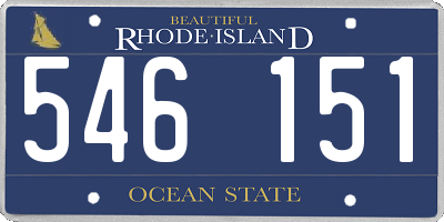 RI license plate 546151