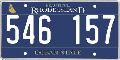 RI license plate 546157